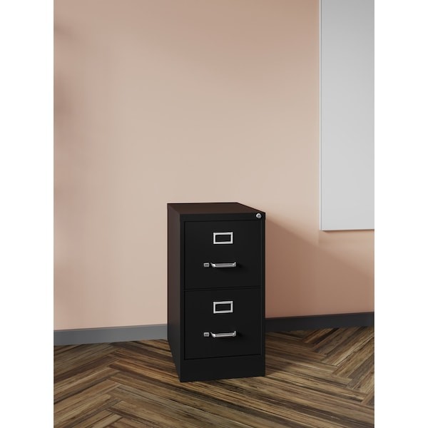 Hirsh 14410 15″ W 2 Drawer Vertical File Cabinet, Black, Letter