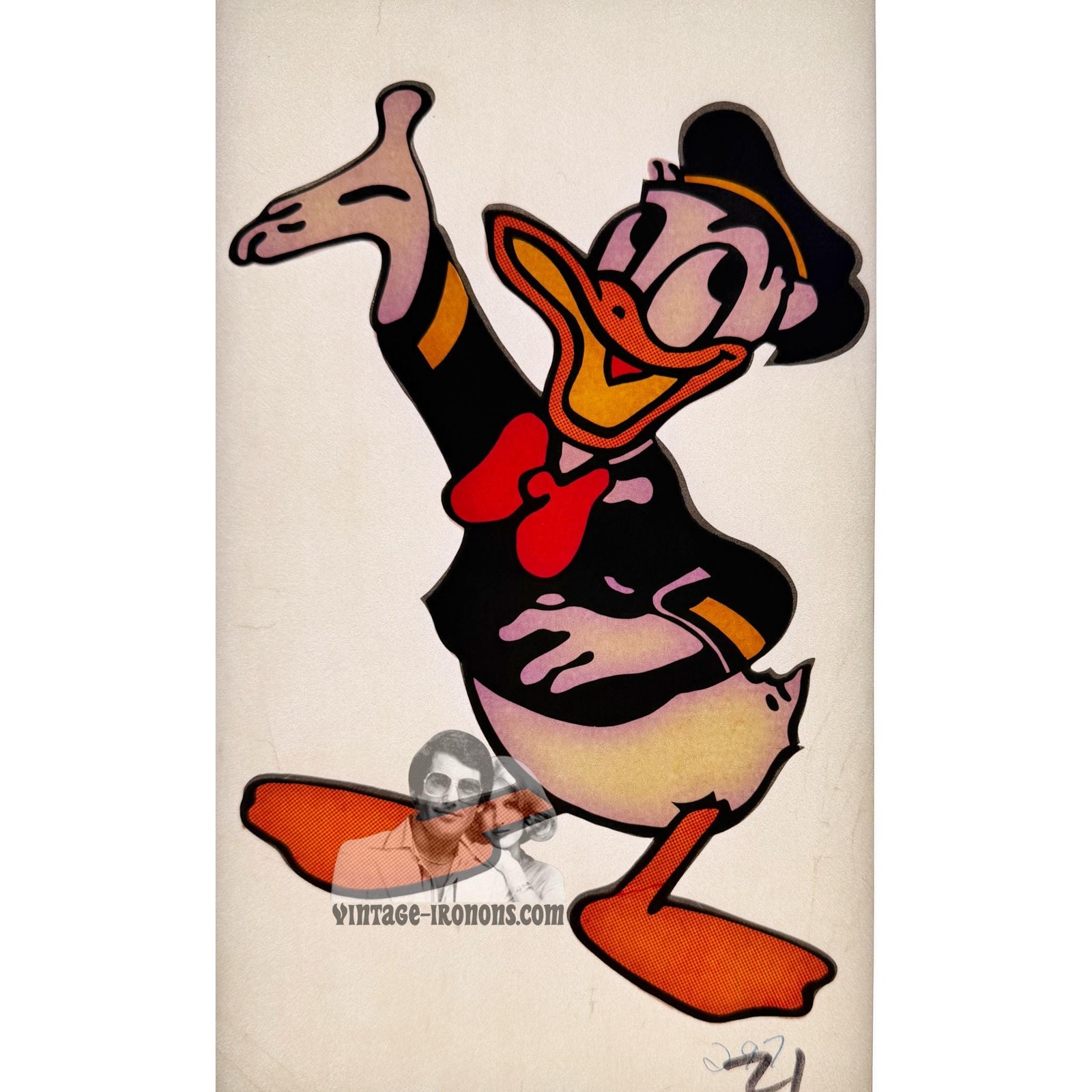 Donald Duck Vintage Iron On Heat Transfer