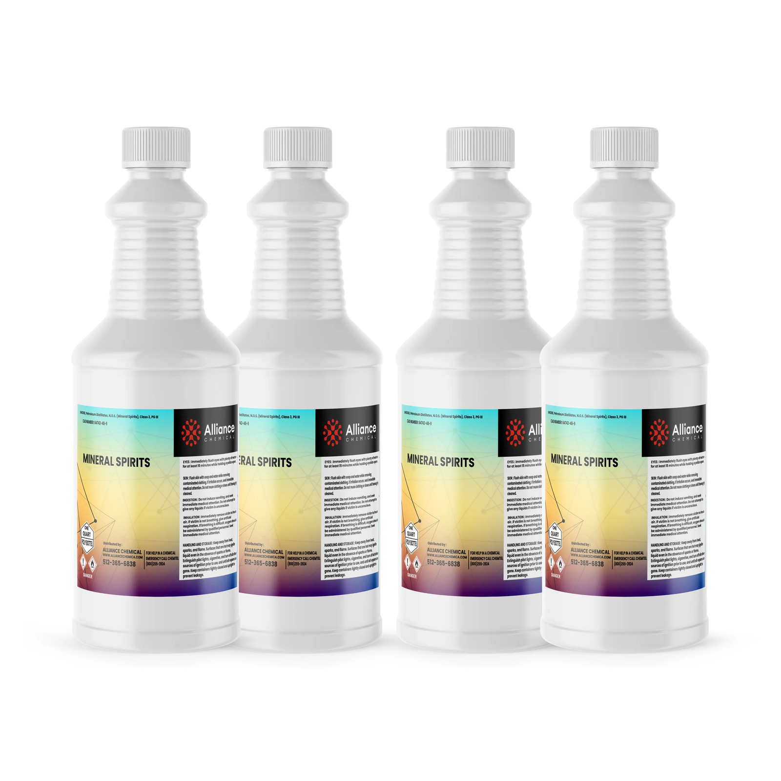 Mineral Spirits – Odorless Solvent & Thinner – 4 Quarts