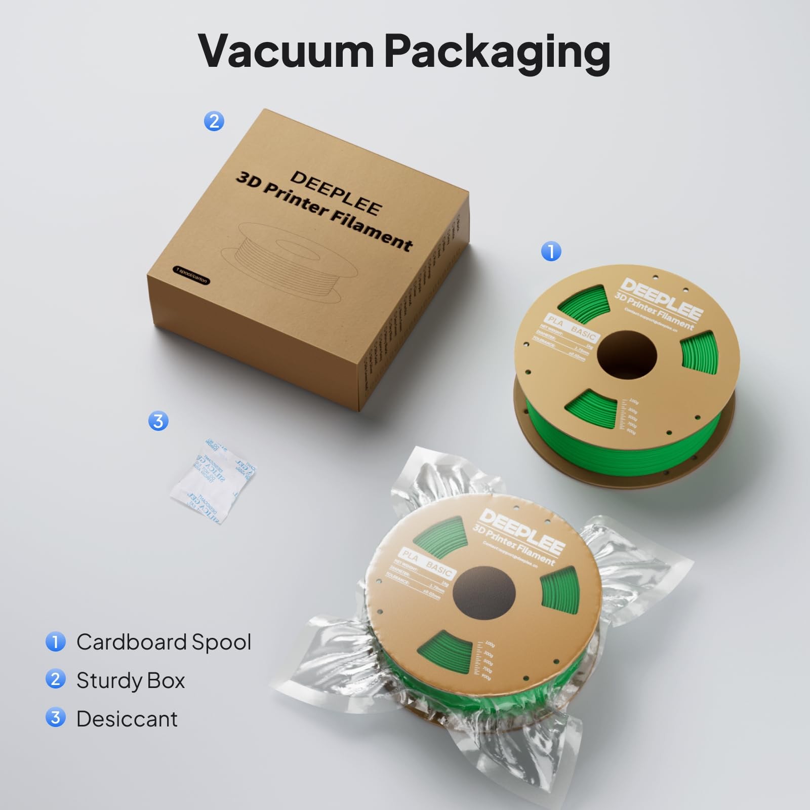 DEEPLEE PLA Basic 1.75mm 3D Printer 1.75 millimeters, 1kg*translucent