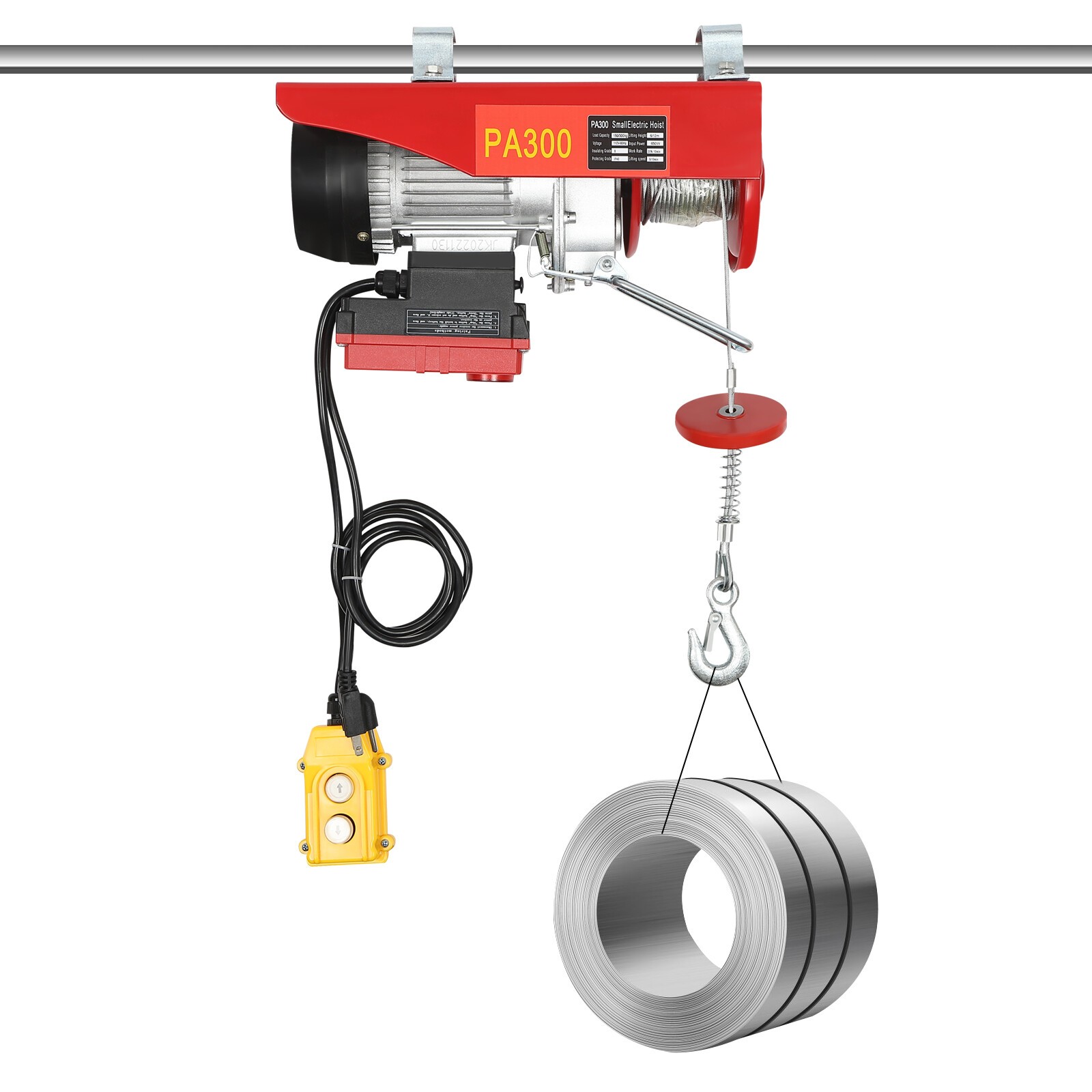 2-In-1 Hoist Warehouses Electric Single/Double Slings Electric Lift Winch 660lbs