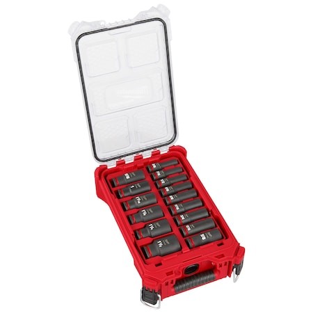 Milwaukee Tool 49-66-6802 15 Pc. Shockwave Impact Duty 1/2 In. Drive Sae Deep