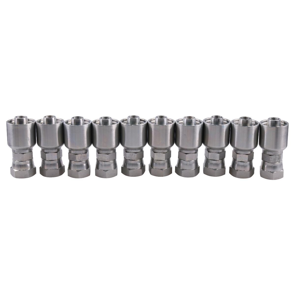 10PK Hydraulic Hose Fitting 10643-12-12 with 3/4″ Female JIC Swivel for Parker