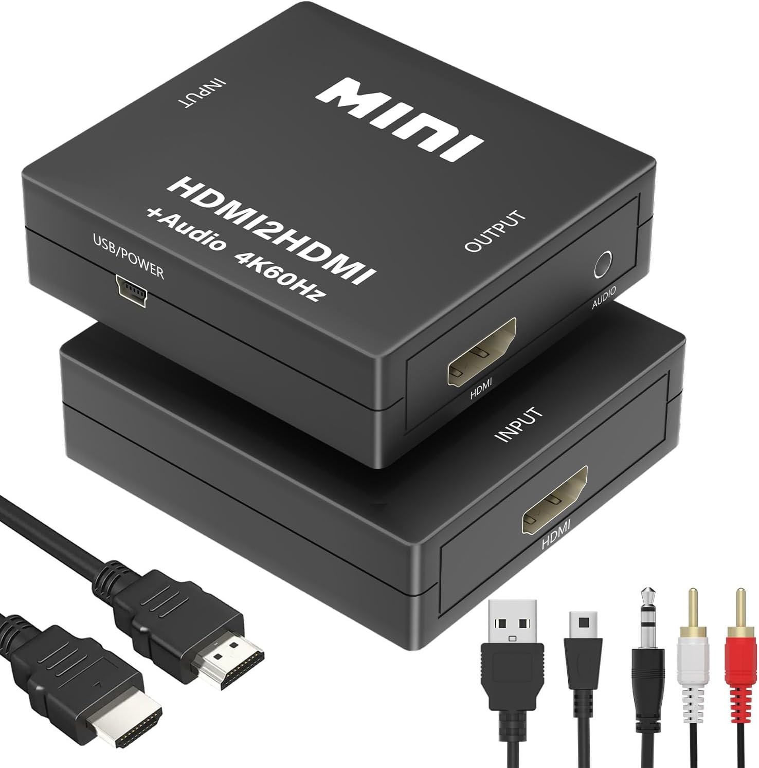 4K 60Hz HDMI Audio Extractor Converter, HDMI to 3.5mm AUX Audio Adapter