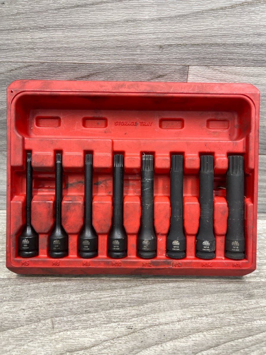Mac Tools 8-Piece Long Impact Triple Square Driver Set SXMTSPL8PT (A1D033314)