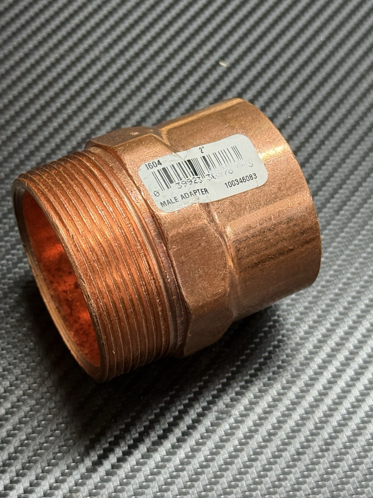 2″ Copper Pressure Cup x MIP Male Adapter Fitting