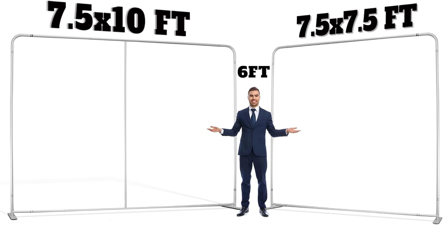 Anley 7.5×10 FT Backdrop Stand – Reinforced Aluminum Alloy Background Support
