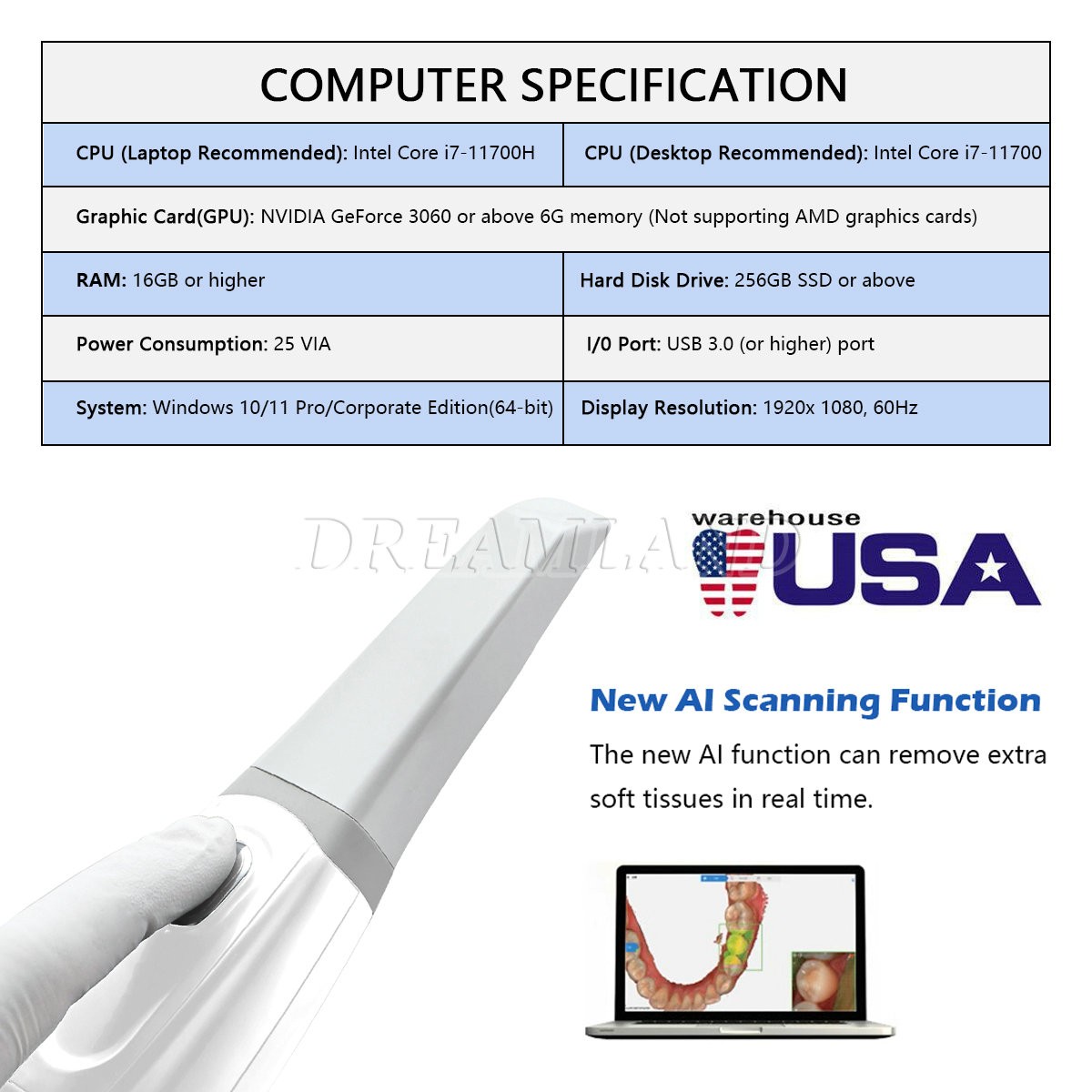 NSK Style Dental Fiber Optic LED E-generator High Speed Handpiece Turbine 4 HOLE