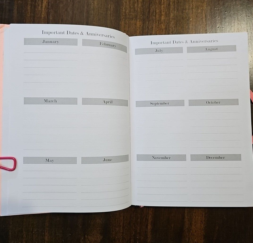 Planner 2024 Jul to 2025 Jun Daily Weekly Tabbed Peach Hardbound 6″x8.5″ Book