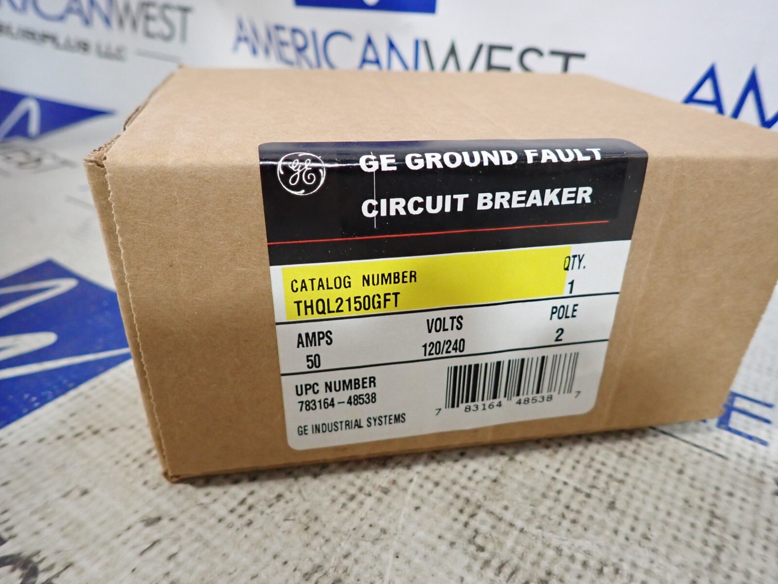 NEW GE THQL2150GFT 2 pole 50 amp 120/240v Ground Fault Circuit Breaker