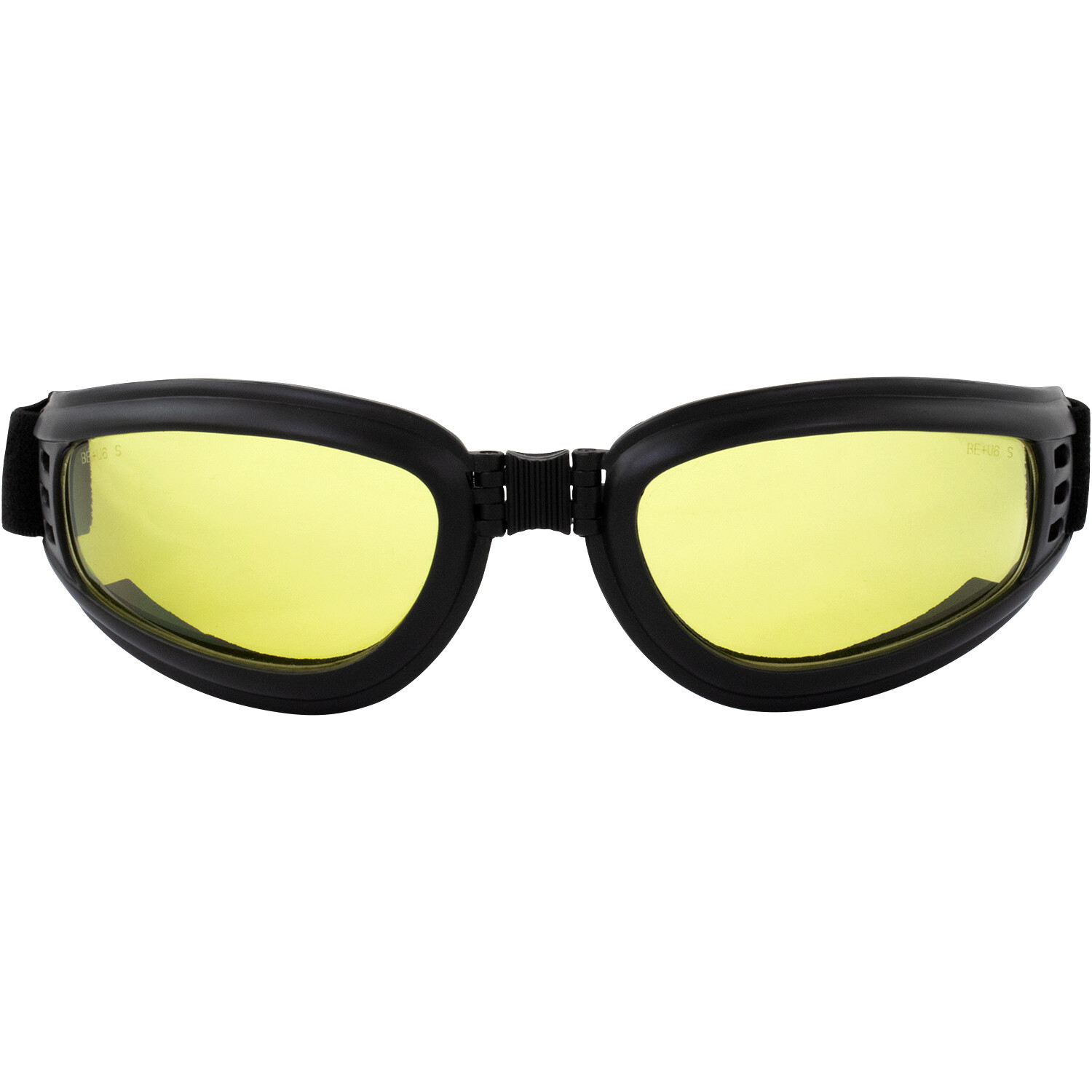 3 Birdz Cardinal Black Padded Motorcycle Goggles Clear, Smoke & Yellow Lenses