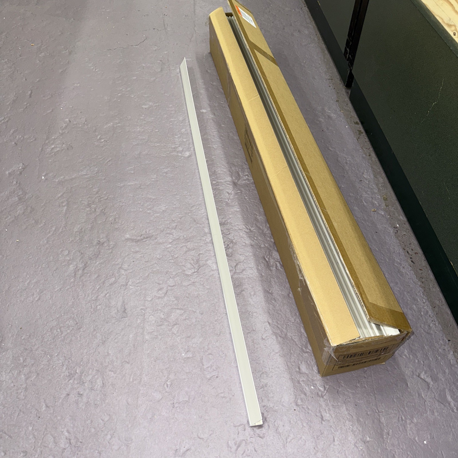 CASE of 50 Beige / Clear 47.1/4Clip-On Price Label Channel for 48″ Gondola Shelf