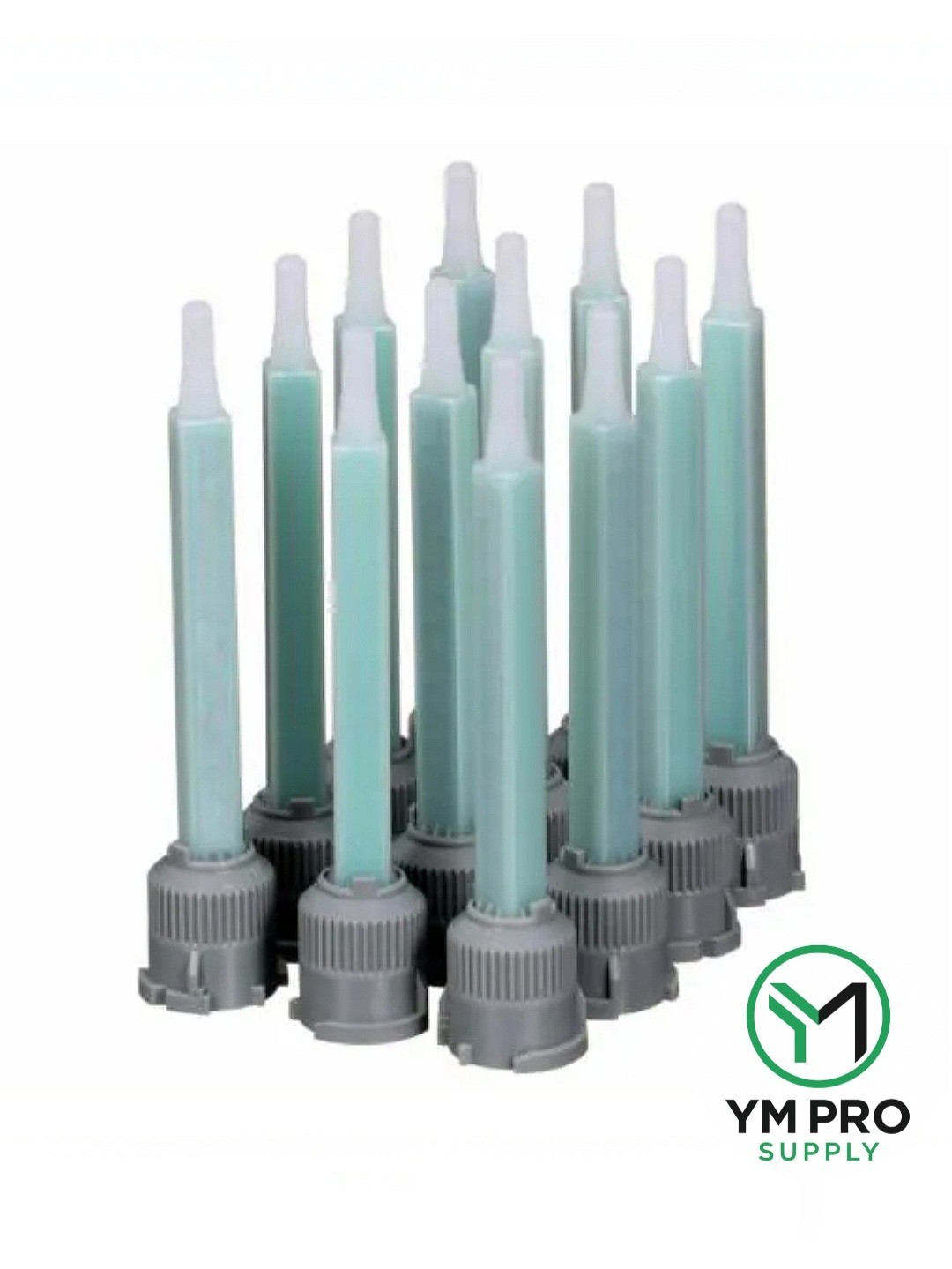 (12-PACK) 3M Scotch-Weld Epoxy Mixing Nozzle, Square Green, 48.5ml & 50ml
