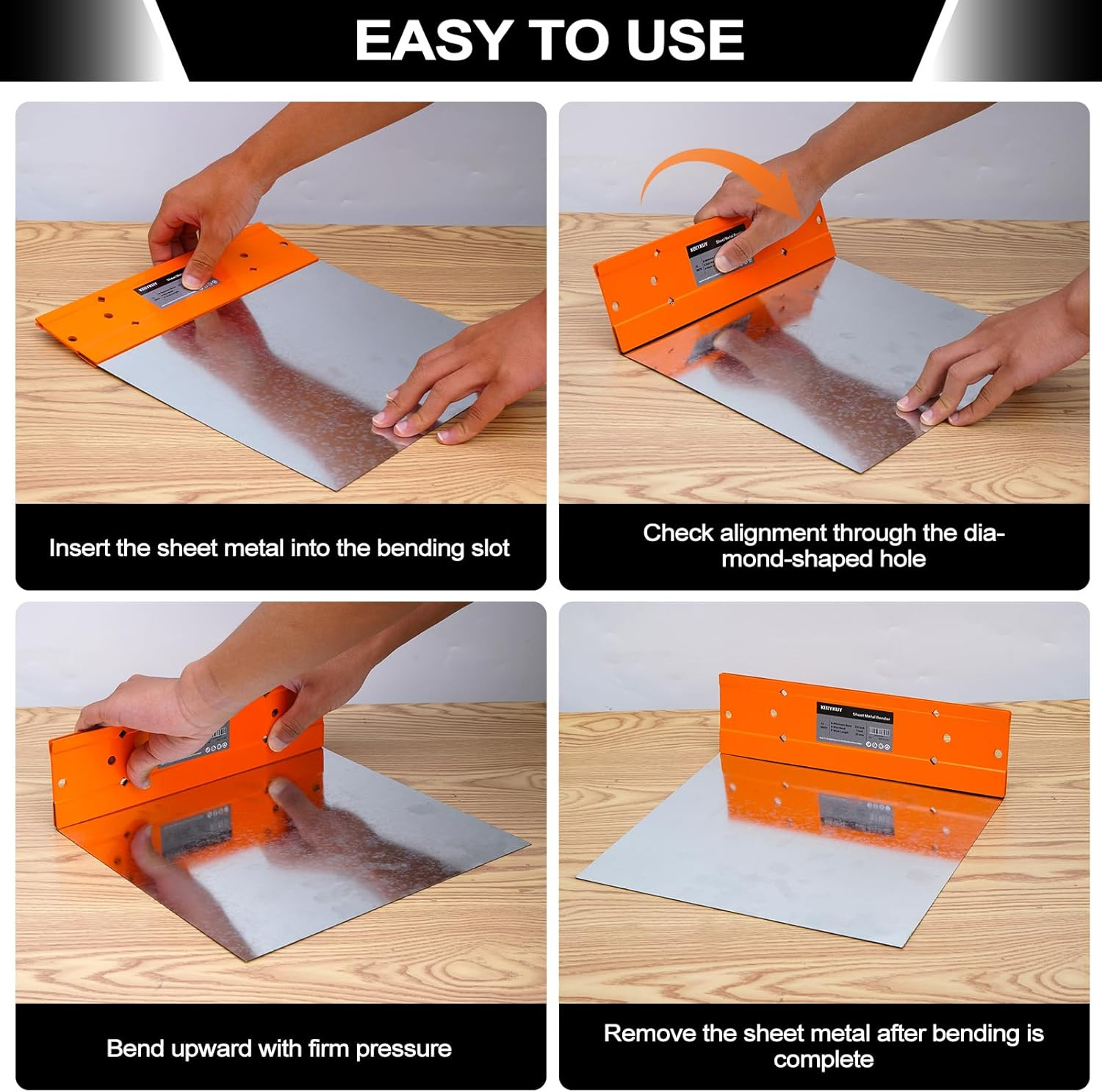 Sheet Metal Bender Folding Tool, 12 Inch Hand Seamer for HVAC Ductwork, Roofing