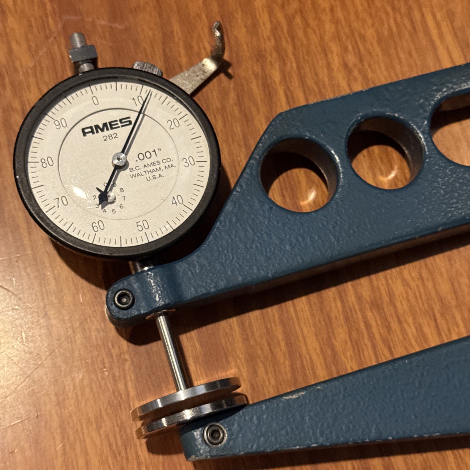 Lot Of 3 Ames 63-281 Feather Touch Thickness Gauge 282 Dial
