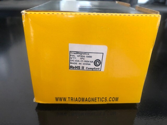 Chassis Mount Transformer VPS24-5400 World Series,Dual Bobbin, 115V, 230V 2x12v