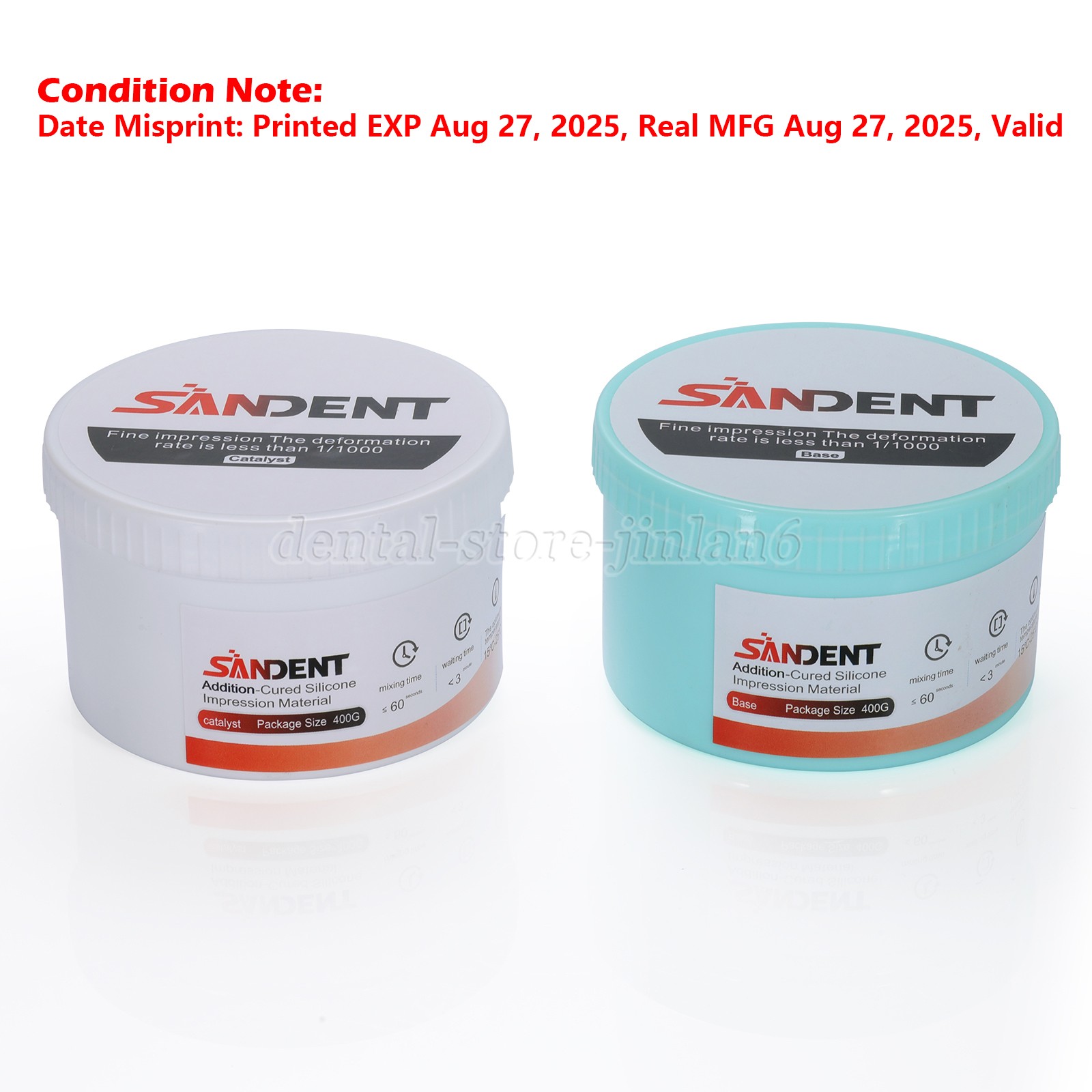 Dental Putty Fast Set PVS VPS Impression Material Silicon Base+Catalystst SA
