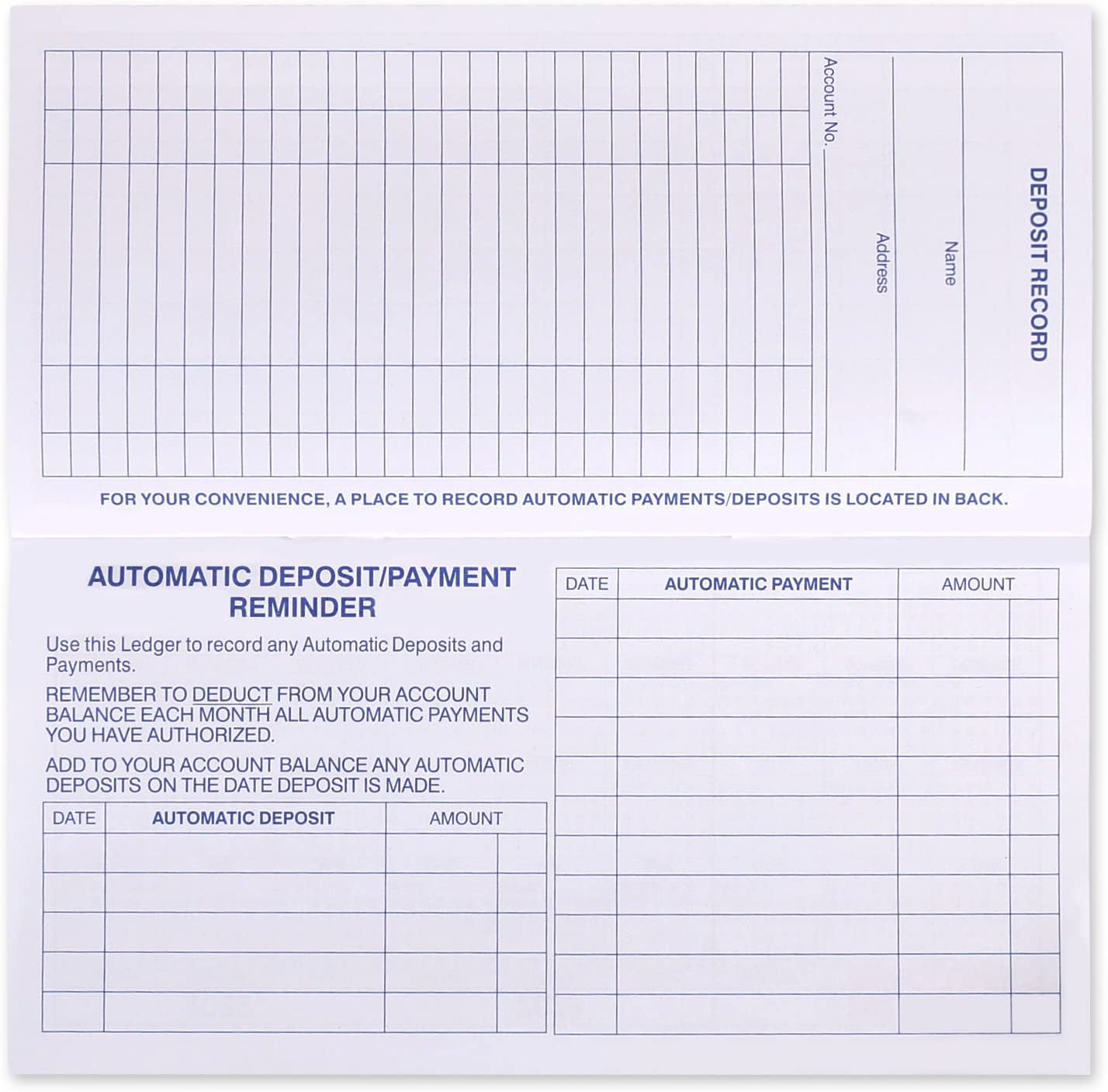 24 PCS Check Registers for Personal Checkbook, Easy to Read Checkbook Register
