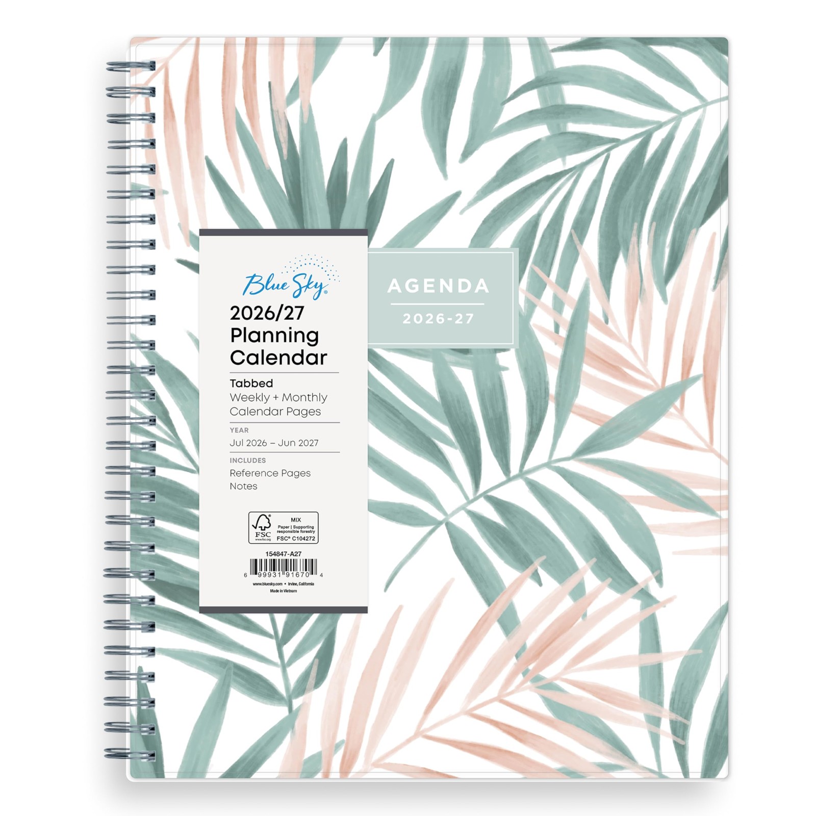 2026-2027 Weekly and Monthly Academic Year Planner Calendar, July 2026 – June…
