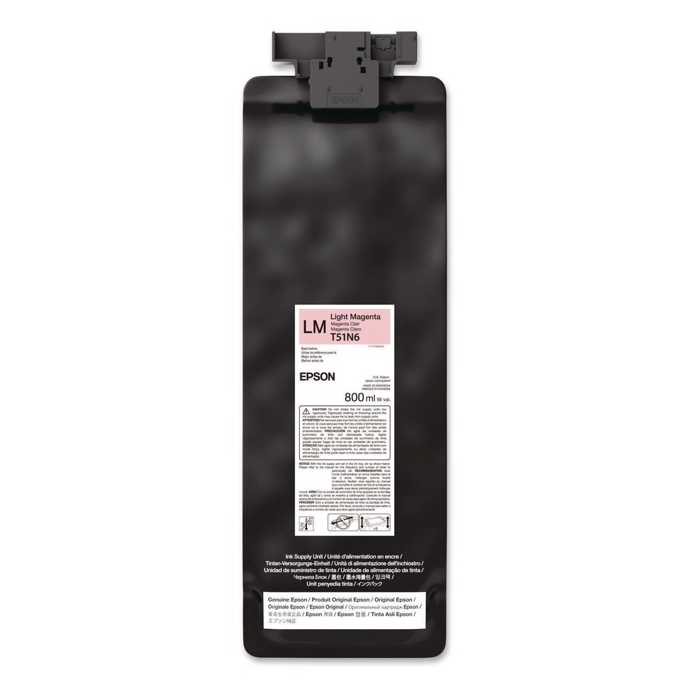 Epson T51N620 (T51N) UltraChrome GS3 800 mL Eco-Solvent Ink – Light Magenta New