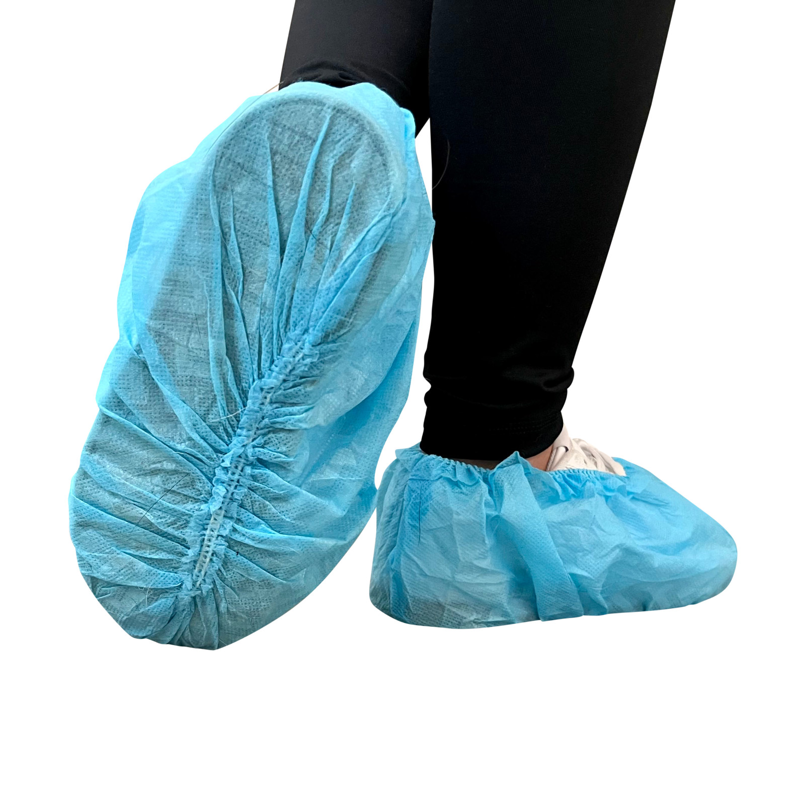 Disposable Waterproof Shoe Cover Nonwoven PP, Anti-Skid, Case of 400 Blue & Pink