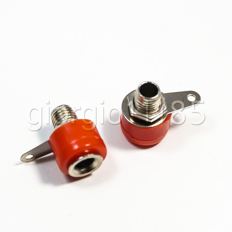 20x 4mm Banana Plug Female Jack Socket Speaker Connector Red Black 312A