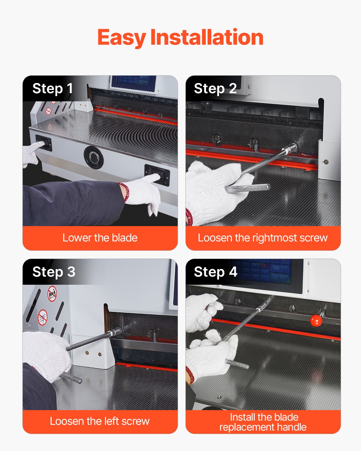 Paper Cutter Blade Heavy Duty Steel Cutting Blade Replacement for E490T