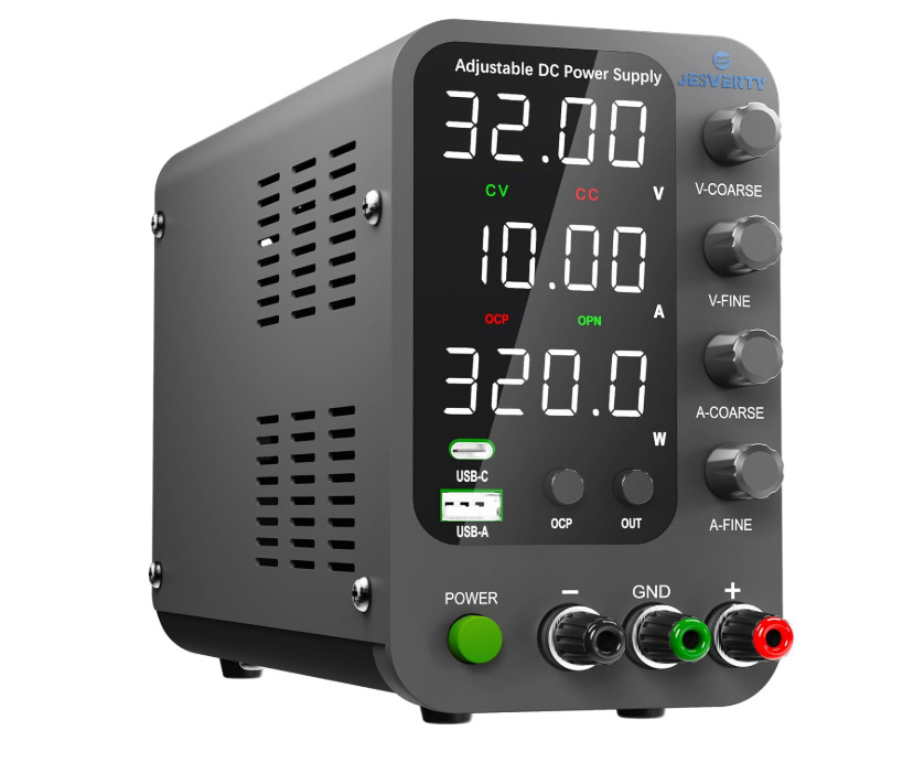 DC Power Supply Variable, 0-32V 0-10A Switching Bench Power Supply with 20W U…