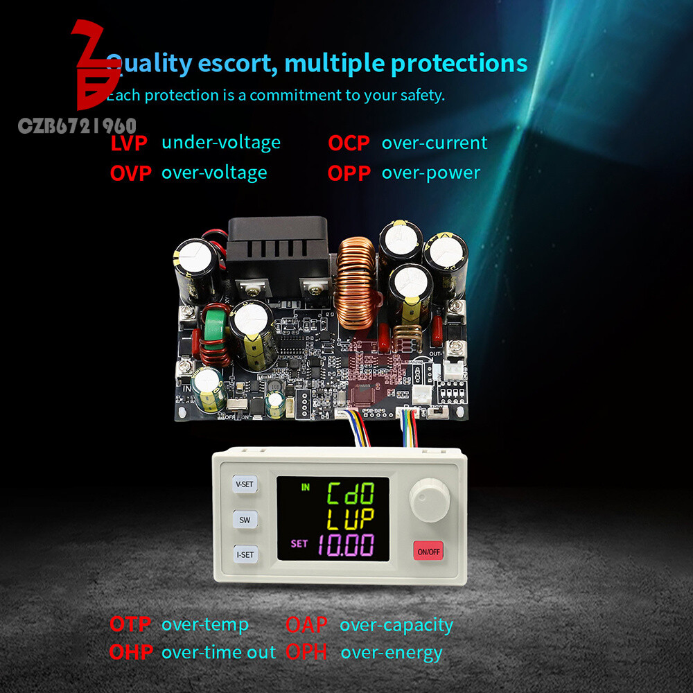 XY12522 CNC DC Adjustable Buck Power Supply Module Constant Voltage Current 22A