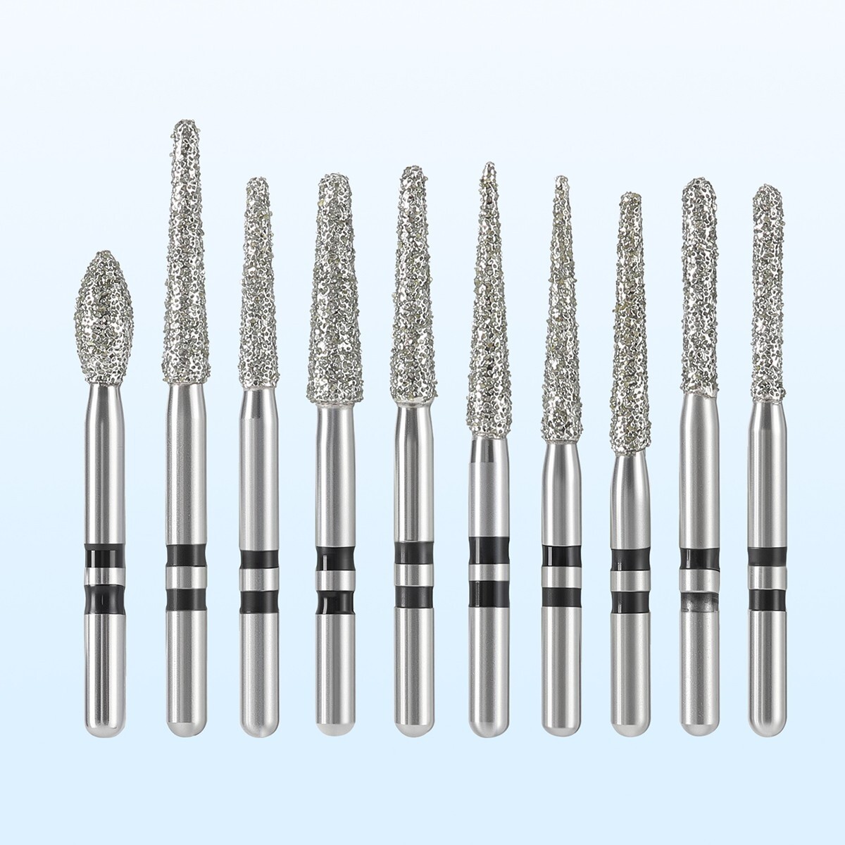 AZDENT Dental Diamond Zirconia Cutting Burs for High Speed Handpiece FG 1.6mm
