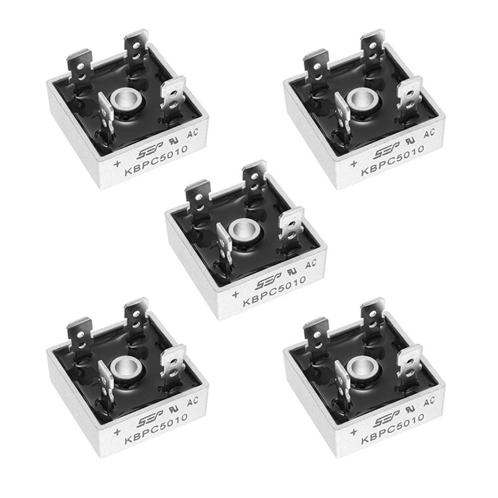 5pcs KBPC5010 Bridge Rectifier Diode 50A 1000V Single Phase, 4-Pin