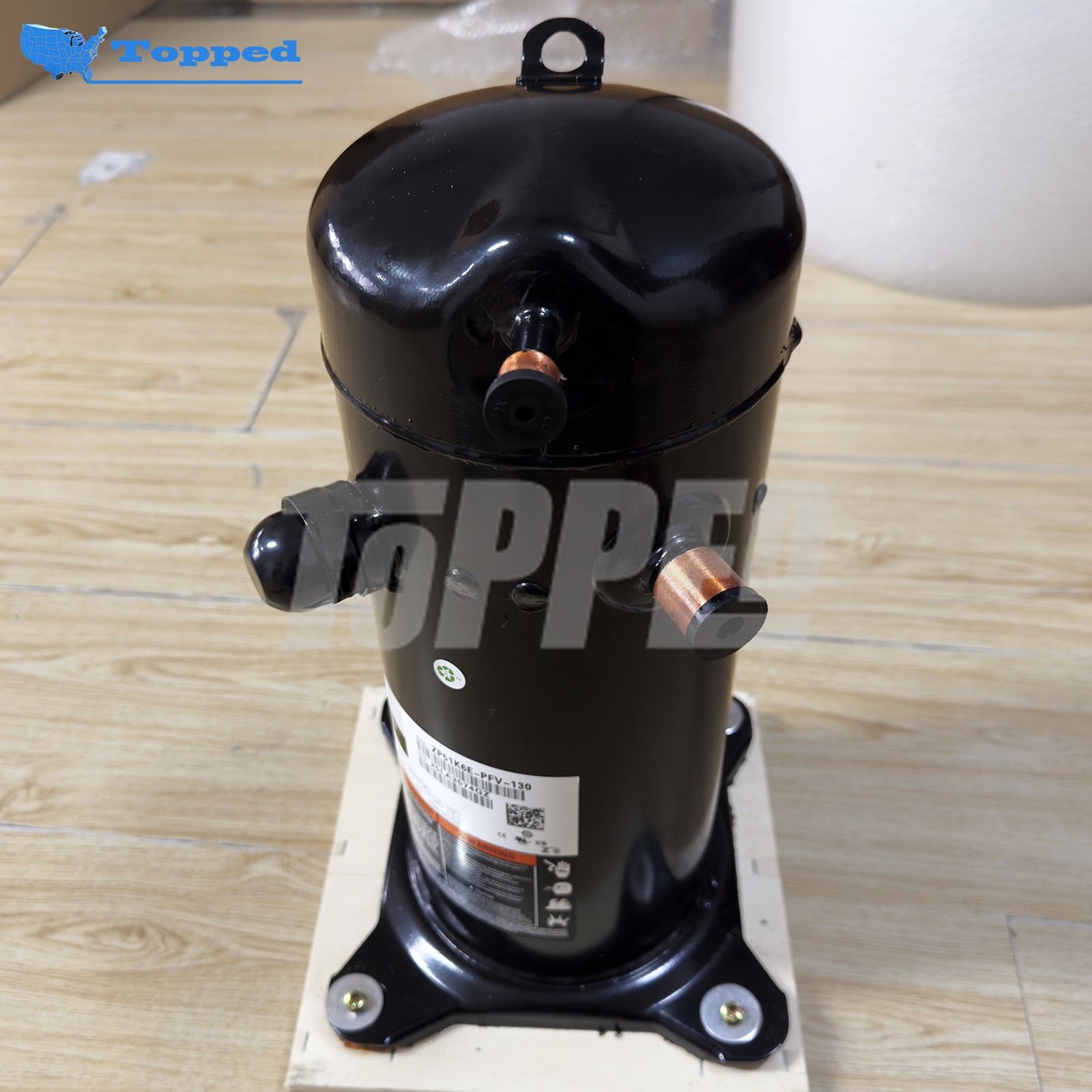 New Scroll Compressor 208-230V 1PH 4-4.9 Tons R410A for Copeland ZP51K6E-PFV-130