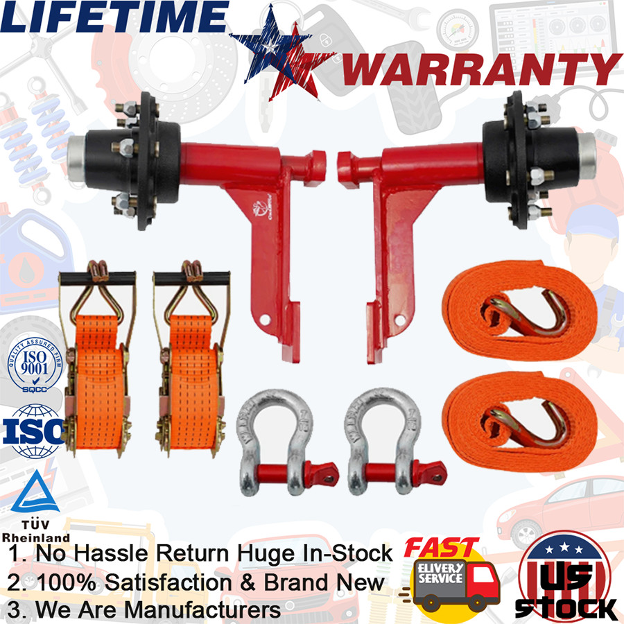 2-Pack 8800lbs Shipping Container Wheels，6×5.5 Lug，Heavy-Duty Container Axles