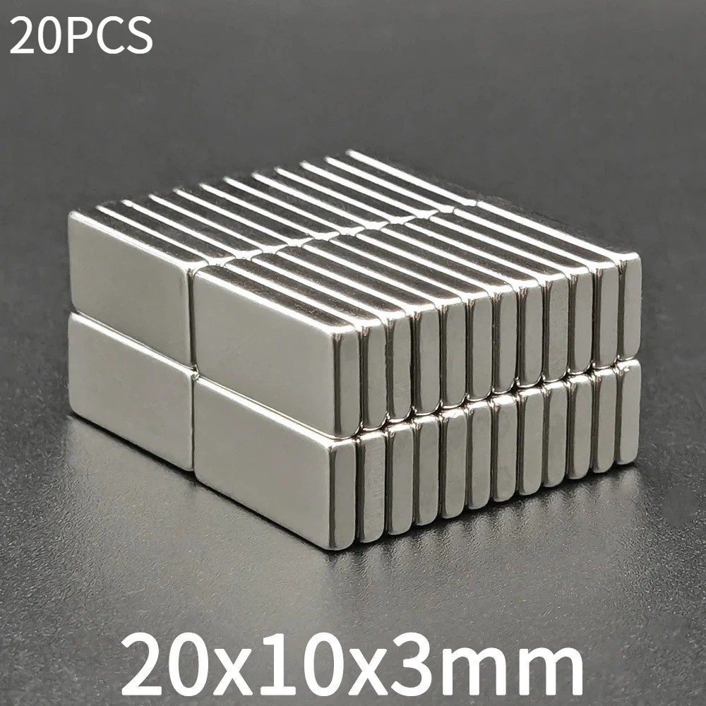 10/20pcs Super Strong Block Fridge Magnets Rare Earth Neodymium 20mm X 10mm X 3m