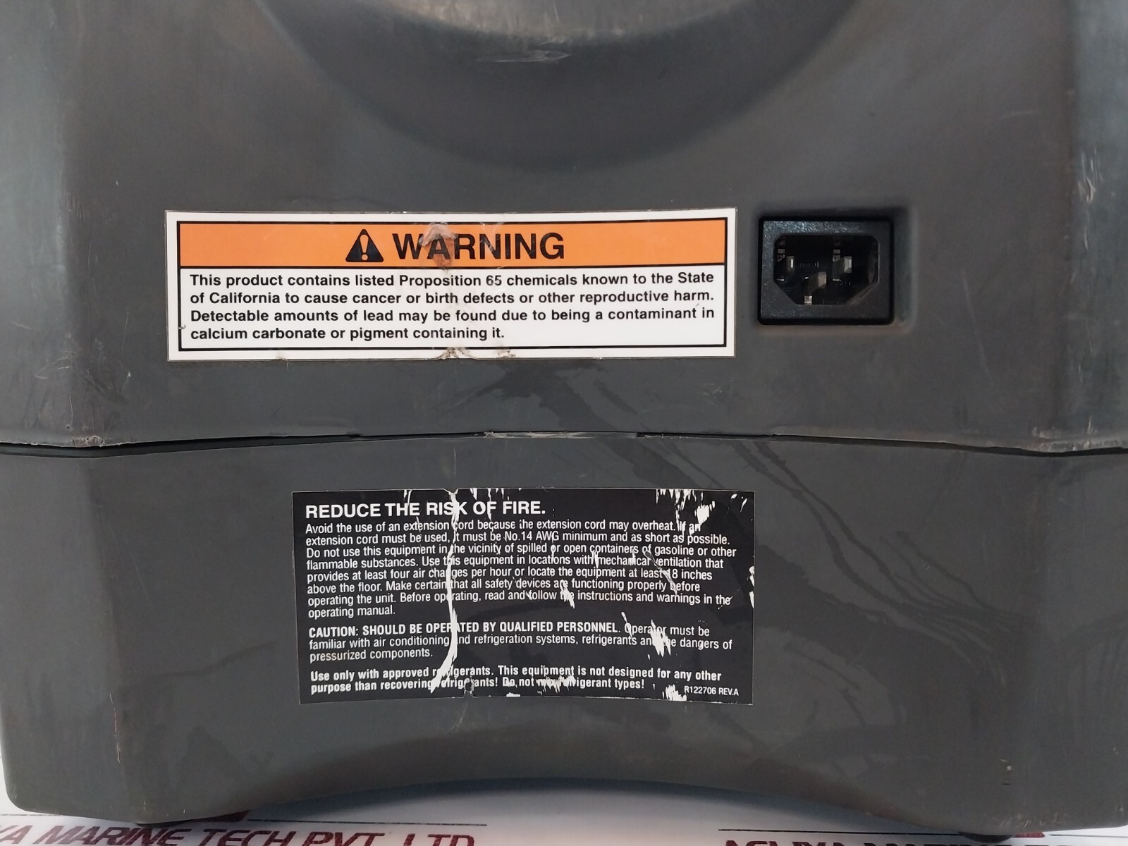 ROBINAIR 25150B High Pressure Recovery Machine 0-800 PSI 0-55 BAR R410A 115VAC