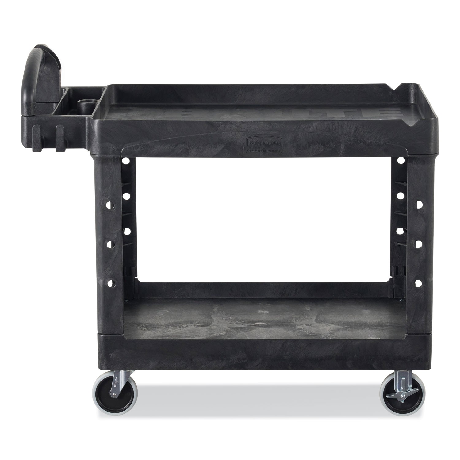 Rubbermaid? Commercial Heavy-Duty Utility Cart, Two-Shelf, 25-1/4w x 44d x 39h,