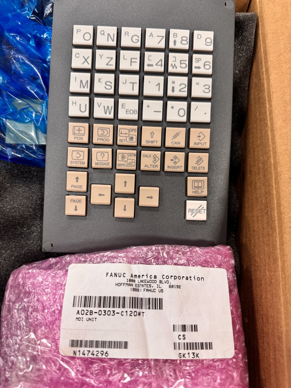 BRAND NEW, Fanuc MDI Unit, A02B-0303-C120#T