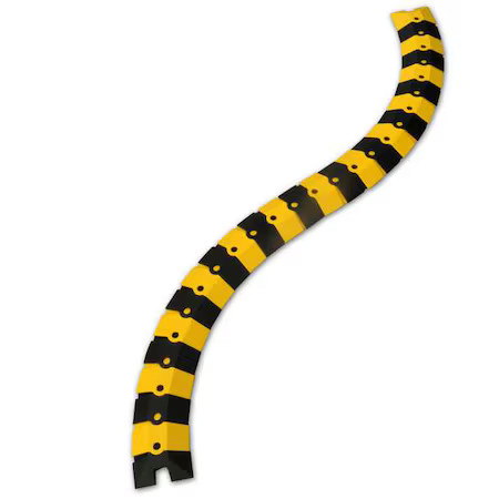 Ultratech 1800 Cable Protector, 3/4 In H, 39-1/2 In L, 3 In W, 1 Channel, Abs,