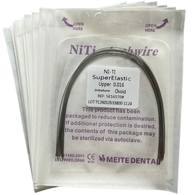 Dental Orthodontic Arch Wire Super Elastic Niti Round Rectangular Ovoid Form