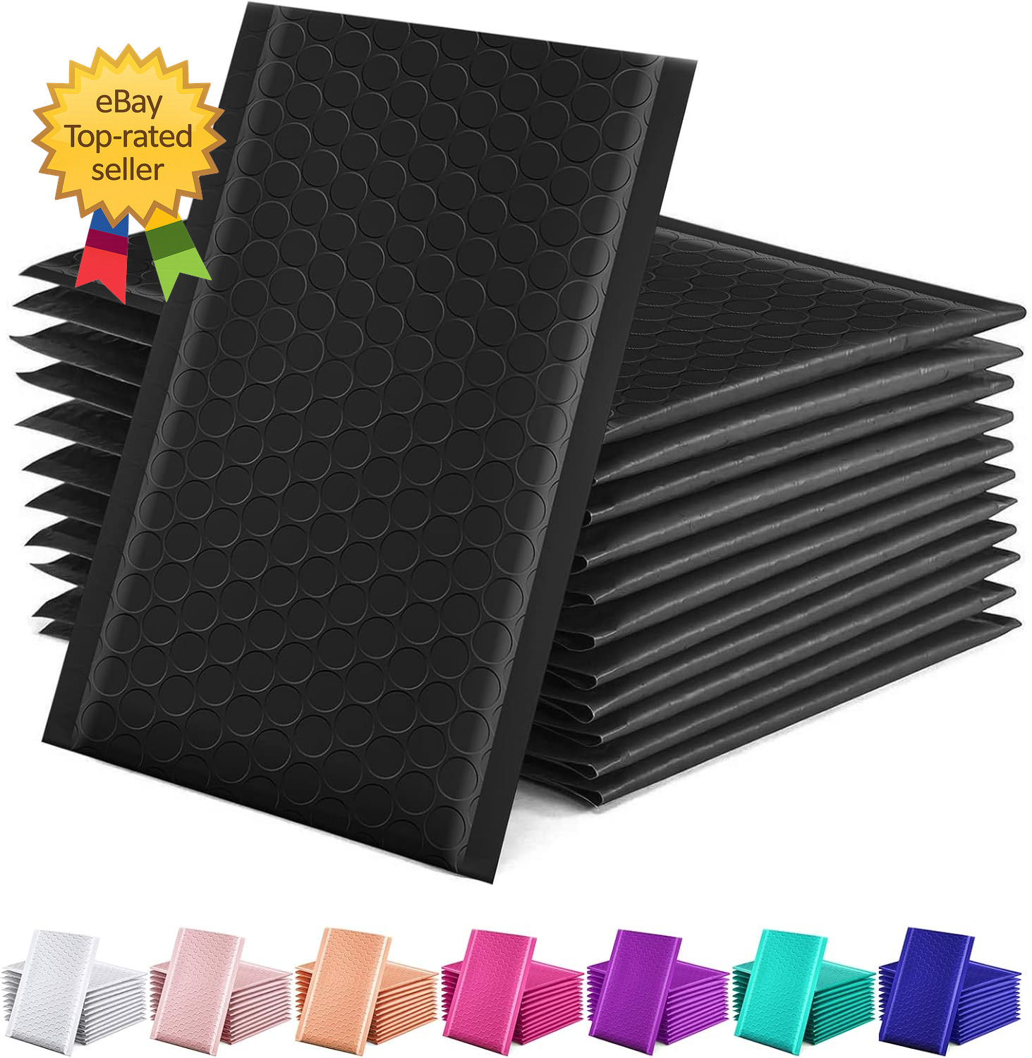 Black Bubble Mailers 4X8 Inches 50 Pack, Usable Size 4X7″ Bubble Envelopes for S