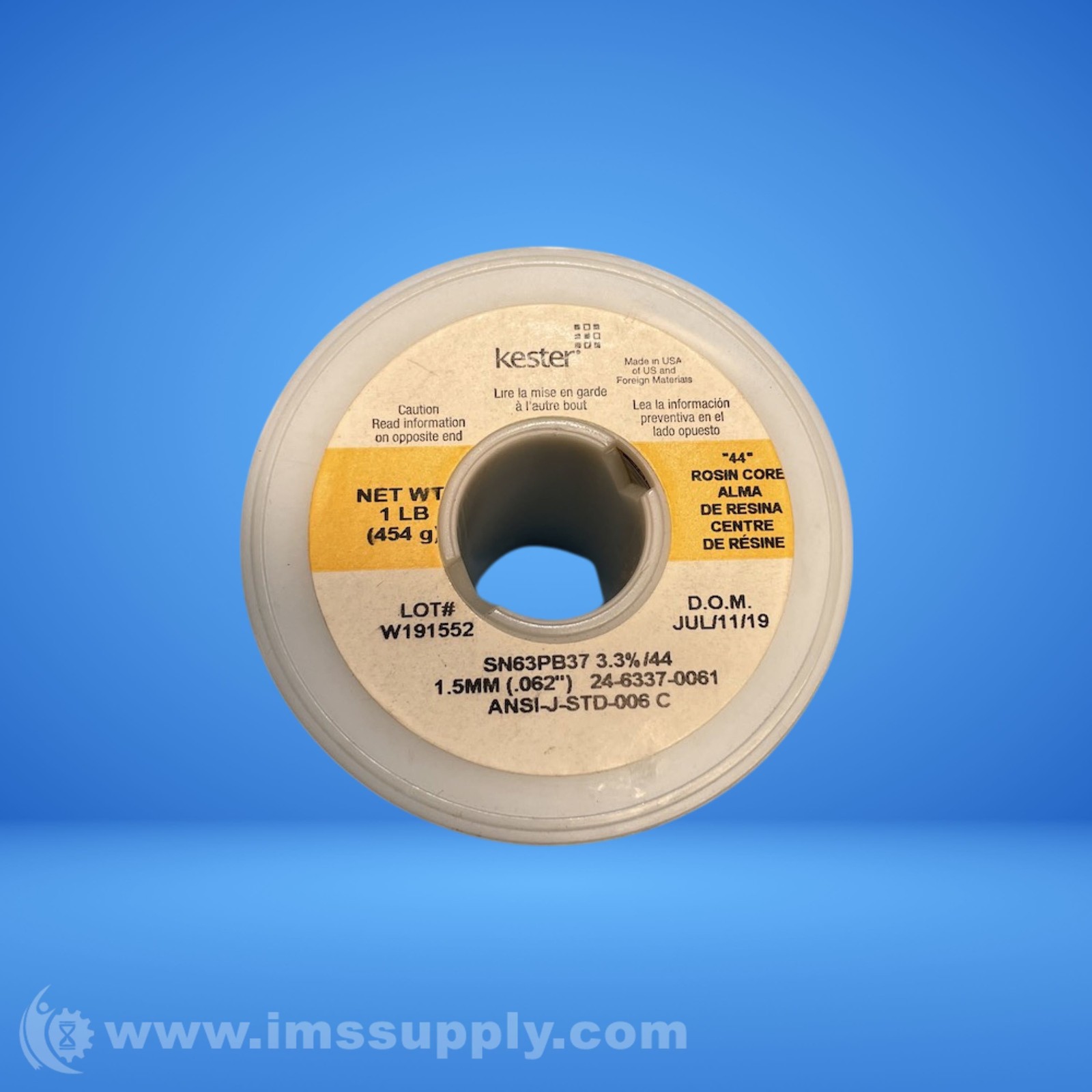 Kester 24-6337-0061 SN63PB37 Solder Wire FNIP