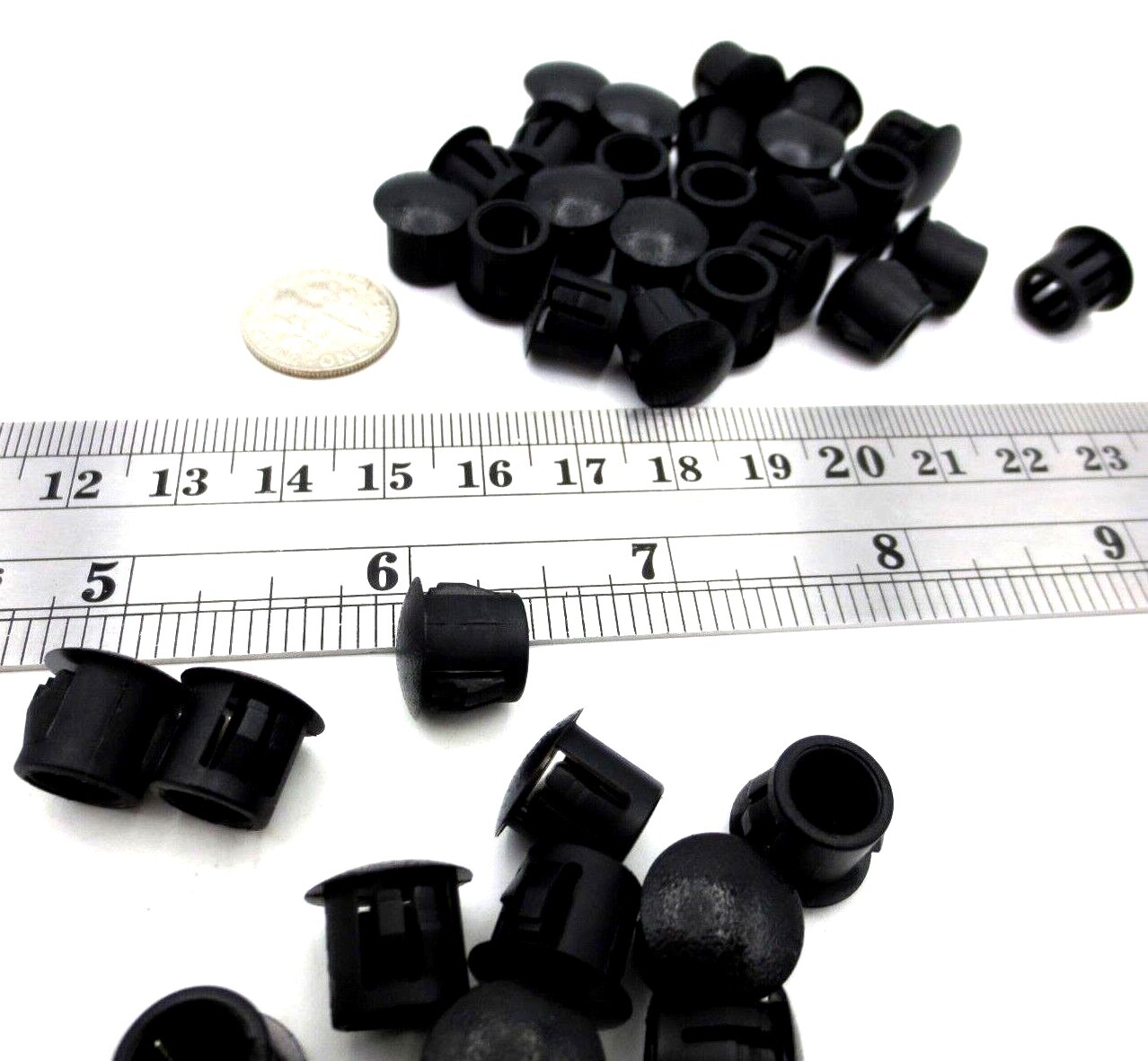 Sheet Metal Panel Hole Plug – Fits 1/2″, 12.7mm Hole – Durable Black Hard Nylon!