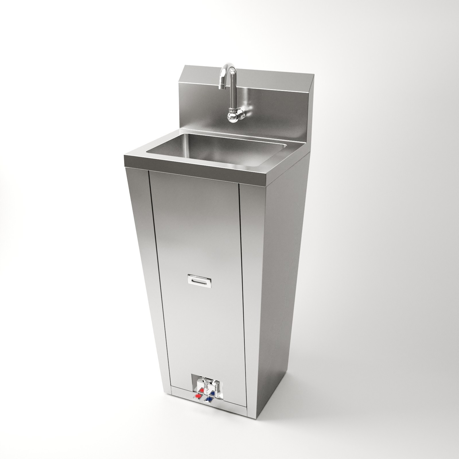 10 in. x 14 in. Hands-Free Hand Sink With Pedestal Base