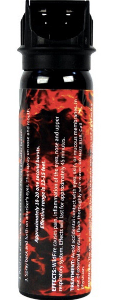 4 oz Wildfire Pepper FLIP TOP STREAM Spray Home POLICE Self Defense USA HOT HOT