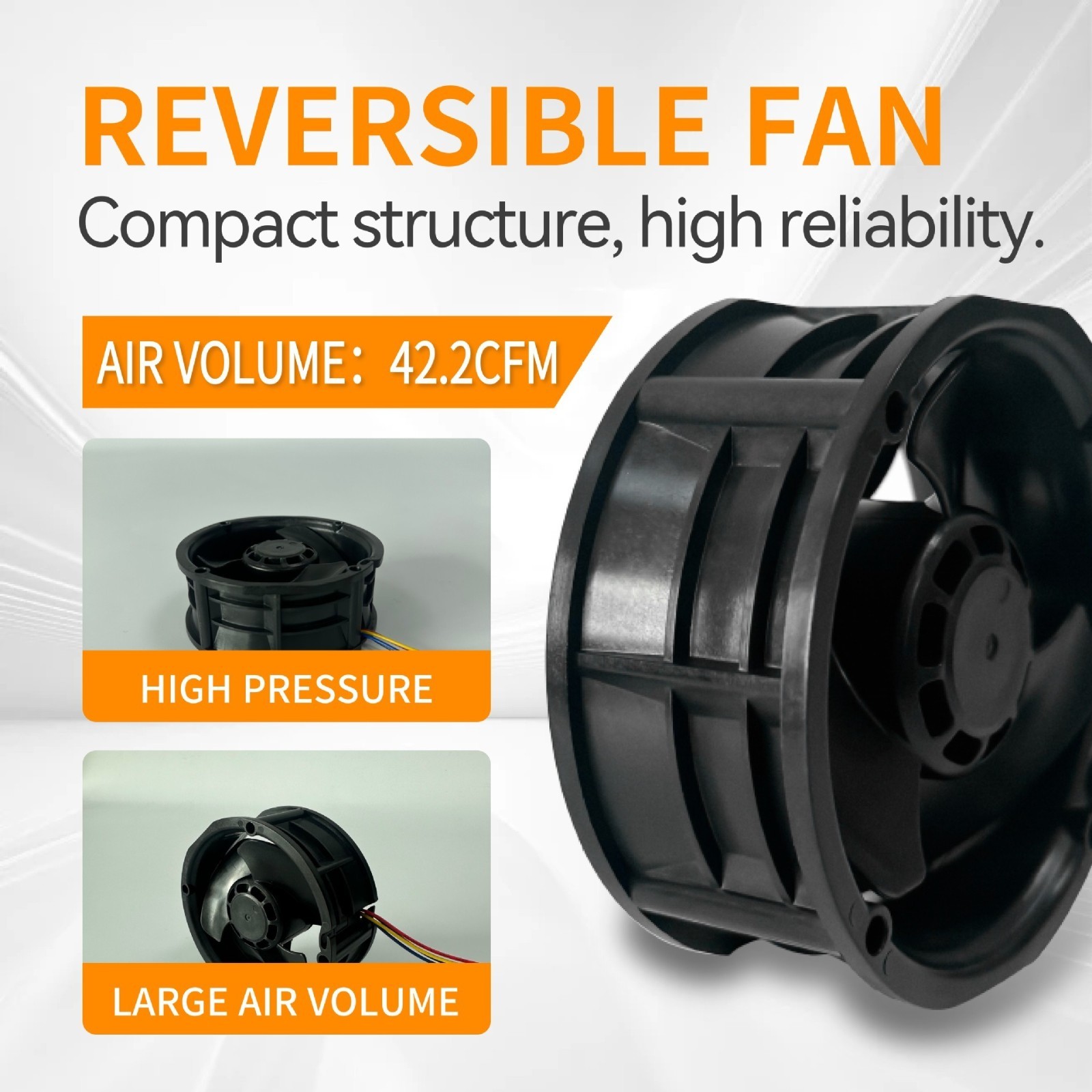 92mm reversible PWM fan, 5500RPM, 12V, high airflow, low noise cooling fan.