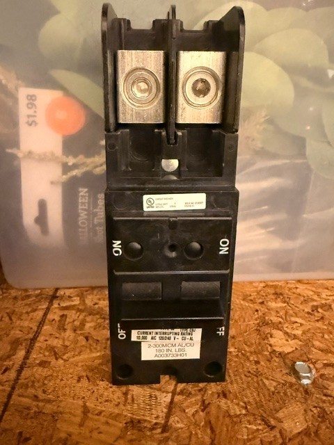 Eaton BJ2175 175A Main Breaker – Black