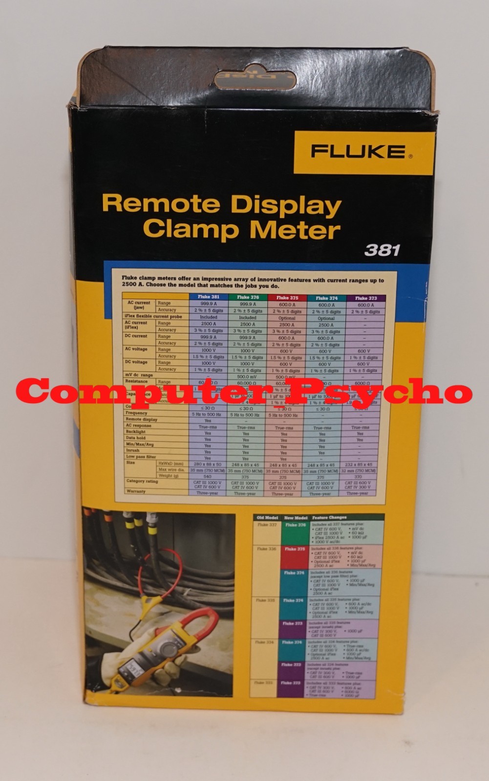 FLUKE 381 1000A AC/DC TRUE RMS WIRELESS CLAMP METER W IFLEX PROBE