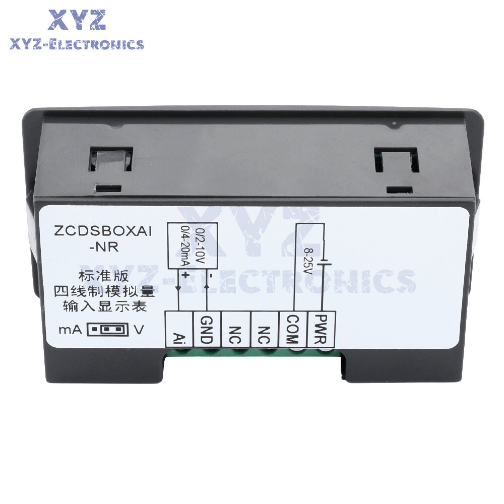 0-10V 0-20mA 2-10V 4-20mA 4-Wire Analog Input (Reception) Display Meter DC 8~25V