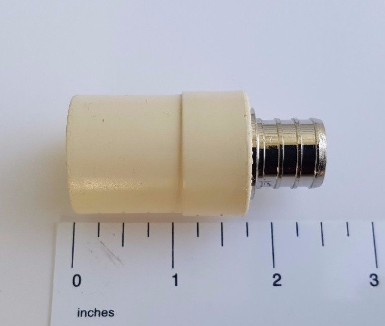 25 PIECES 3/4″ PEX X 3/4″ CPVC TRANSITION COUPLING ADAPTER (LEAD FREE BRASS