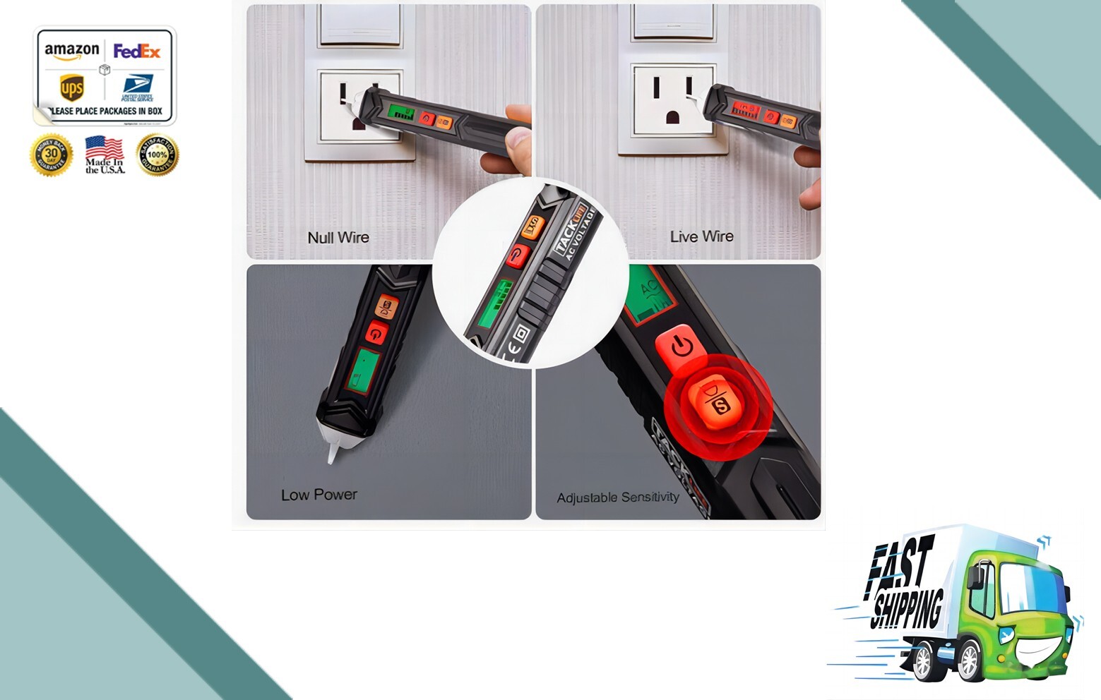 2PC ensitivity Electrical Tester Pen Non-Contact AC Voltage Detector